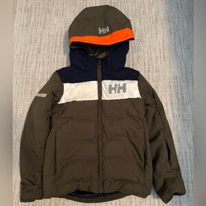 Helly Hansen Boys Size 5 Olive and Black Ski Jacket